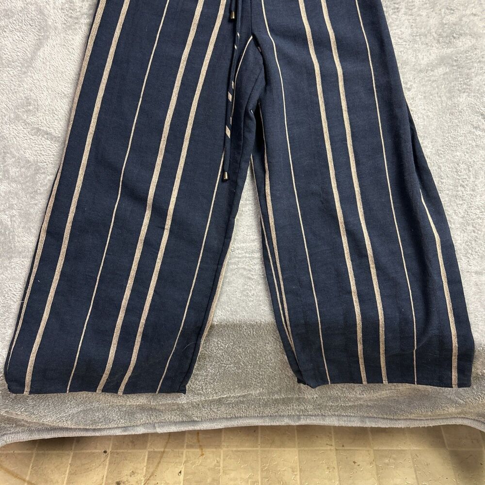 Universal Thread Jumpsuit Romper NWT - Striped Navy/Tan Wide Leg Sz XS - Picture 5 of 16